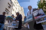 Malvinas War Veterans, Social Organizations, And Retirees Gather In Front Of The British Embassy In Buenos Aires