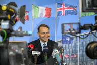 Ukrainian Foreign Ministers Hold Press Conferences After NATO Council in Brussels