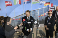 Ukrainian Foreign Ministers Hold Press Conferences After NATO Council in Brussels