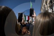 Giorgia Meloni Visiting L'Aquila 