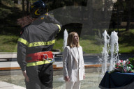 Giorgia Meloni Visiting L'Aquila 
