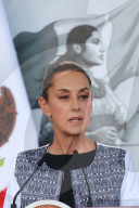 Mexico's President Claudia Sheinbaum Holds ‘Plan Mexico’ News Conference