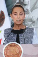 Mexico's President Claudia Sheinbaum Holds ‘Plan Mexico’ News Conference