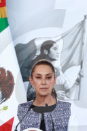 Mexico's President Claudia Sheinbaum Holds ‘Plan Mexico’ News Conference