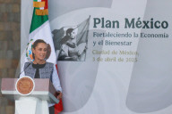 Mexico's President Claudia Sheinbaum Holds ‘Plan Mexico’ News Conference