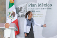 Mexico's President Claudia Sheinbaum Holds ‘Plan Mexico’ News Conference