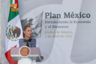 Mexico's President Claudia Sheinbaum Holds ‘Plan Mexico’ News Conference