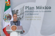 Mexico's President Claudia Sheinbaum Holds ‘Plan Mexico’ News Conference