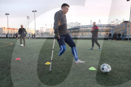 Ukraine vet amputees football team in Kharkiv