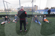 Ukraine vet amputees football team in Kharkiv
