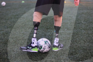 Ukraine vet amputees football team in Kharkiv