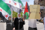 Protests In Yarmouk Camp In Solidarity With Gaza And Daraa