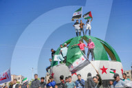 Protests In Yarmouk Camp In Solidarity With Gaza And Daraa