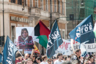 Hundreds Of Striking Students Gather In Front Of The Ministry Of Education In Rome, Italy