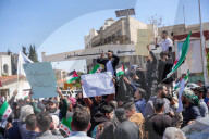 Protests In Yarmouk Camp In Solidarity With Gaza And Daraa