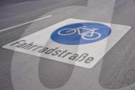 German Bicycle Street Road Marking