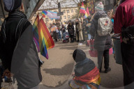 Protest Against Orban's Move To Ban Pride, Warsaw, Poland, On April 5, 2025
