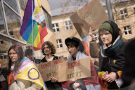 Protest Against Orban's Move To Ban Pride, Warsaw, Poland, On April 5, 2025