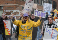 Hands off Trump protest in Buffalo, NY