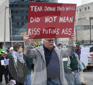 Hands off Trump protest in Buffalo, NY