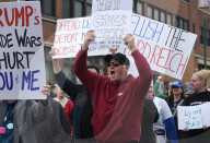 Hands off Trump protest in Buffalo, NY