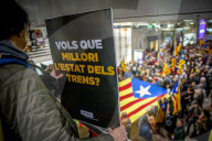 Demonstrators Occupy Central Barcelona Station To Protest Rail Service Failures