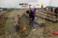 Residents Fire Traditional Cannons At Kuluwung Festival In Indonesia