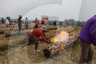 Residents Fire Traditional Cannons At Kuluwung Festival In Indonesia