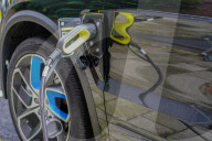Electric Vehicle Charging At A Public Station