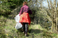 Litter Collection Day In Doizieux, France