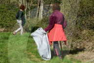 Litter Collection Day In Doizieux, France