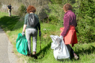 Litter Collection Day In Doizieux, France