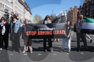 Protesters Belonging To The Pro-Palestine Group 'Youth Demand' Block Roads Near Baker Street And Tower Bridge, London On 5 April 2025