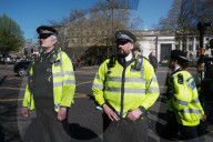 Protesters Belonging To The Pro-Palestine Group 'Youth Demand' Block Roads Near Baker Street And Tower Bridge, London On 5 April 2025