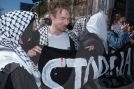 Protesters Belonging To The Pro-Palestine Group 'Youth Demand' Block Roads Near Baker Street And Tower Bridge, London On 5 April 2025