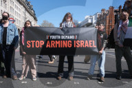 Protesters Belonging To The Pro-Palestine Group 'Youth Demand' Block Roads Near Baker Street And Tower Bridge, London On 5 April 2025