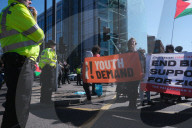 Protesters Belonging To The Pro-Palestine Group 'Youth Demand' Block Roads Near Baker Street And Tower Bridge, London On 5 April 2025