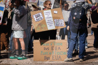 Anti-Trump Protests In Porto, Portugal