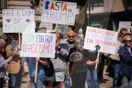 Anti-Trump Protests In Porto, Portugal