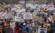 Thousands rally in Boston for ‘Hands Off!’ protest agains Trump and Musk
