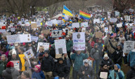 Thousands rally in Boston for ‘Hands Off!’ protest agains Trump and Musk