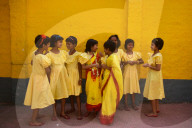 Kumari Puja Ritual As Part Of The Annual Hindu Festival Of Ram Navami In Kolkata, India