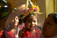 Kumari Puja Ritual As Part Of The Annual Hindu Festival Of Ram Navami In Kolkata, India
