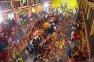 Kumari Puja Ritual As Part Of The Annual Hindu Festival Of Ram Navami In Kolkata, India