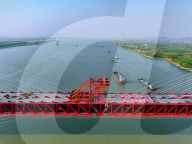 Ma'anshan Dual-use Yangtze River Bridge Construction