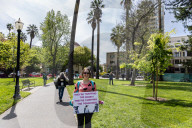 Thousands Of Californians Participate In The Nationwide Hands Off Protest, In Front Of The State's Capital In Sacramento