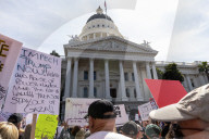 Thousands Of Californians Participate In The Nationwide Hands Off Protest, In Front Of The State's Capital In Sacramento