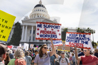 Thousands Of Californians Participate In The Nationwide Hands Off Protest, In Front Of The State's Capital In Sacramento