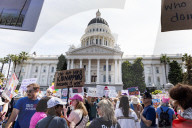 Thousands Of Californians Participate In The Nationwide Hands Off Protest, In Front Of The State's Capital In Sacramento