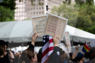 Hands Off! Anti-Trump Protest At Houston City Hall  